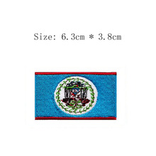 Belize 2.5" wide embroidery flag patch kits cross stitch Belmopan 50 leaves National Emblem party decoration 2024 - buy cheap