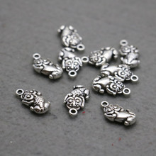 10PCS Animal Lucky Beads Silver-plate DIY Hardware Metal Accessory buttons Fittings for jewelry for Bracelet Necklace Pendant 2024 - buy cheap