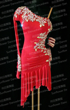 NEW Rumba Jive Chacha Latin Dance Dress,tango salsa samba dance dress, latin dance wear , cha-cha  ,Sunflower Dance Dress,red 2024 - buy cheap