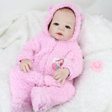 Boneca bebê reborn, 22 tamanhos/55cm, em silicone, interativo, para meninas, presente para crianças 2024 - compre barato
