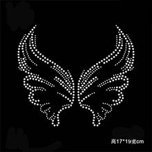 2pc/lot Angel wings patches hot fix rhinestone transfer motifs iron on crystal transfers design  applique patches 2024 - buy cheap