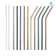 100 PCS Stainless Steel Straw Reusable Metal Drinking Straw With Cleaner Brush For Home Party Barware Bar Accessories 2024 - buy cheap