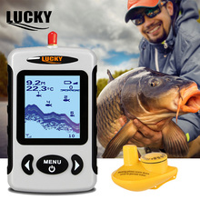 Lucky-Sonar inalámbrico buscador de peces, alarma, localizador de pesca portátil, Sensor Echo, transductor de 120m, FFW718 2024 - compra barato