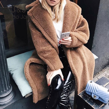 Women Thick Long Coats 2019 Winter Faux Fur Teddy Coat Female Warm Fluffy Long Fur Coats Vintage Jackets Overcoat Plus Size 2024 - buy cheap