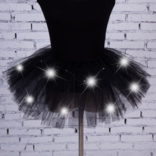 2020 New Women Tulle Tutu Skirt Sexy Mini Fancy Adult Petticoat Fluffy Yarn Led Light Up Ballet Skirts 5 Layers Dance Skirt 2024 - buy cheap