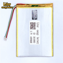 plug 1.0-5P 3.7v 3010983 3011085 4000mah Polymer Lithium Li-Po Rechargeable Battery For MP5 GPS DVD E-book Tablet PC video gamey 2024 - buy cheap