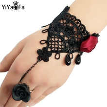 YiYaoFa-pulsera Vintage hecha a mano para mujer, accesorios, brazaletes de encaje, joyería de muñeca para mujer, joyería para fiesta, LB-18 2024 - compra barato