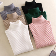 2019 Thick Warm Pullovers Knitted Sweaters Women's Turtleneck Sweet Pullovers Female Soft Jumper Tops Long Sleeve Outwear PZ1212 2024 - buy cheap