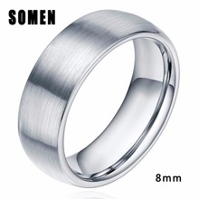 8MM Men Women Fashion Titanium Ring Engagement Rings Promise Wedding Band High Polished Brushed Dome Simple Bague Male Jewelry 2024 - buy cheap