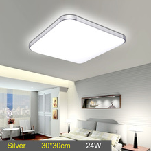 Hot Silver LED Ceiling Light Energy Saving 24W Square Energy Saving Bedroom Living Room Modern Ceiling Light LED Bulb HUG-Deals 2024 - buy cheap