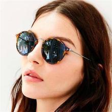 Маленькие круглые солнцезащитные очки, мужские роскошные брендовые винтажные Оттенки для женщин, маленькая оправа, леопардовые коричневые очки, Oculos De Sol 2024 - купить недорого