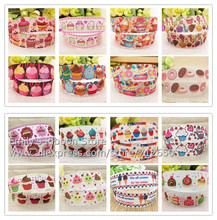 7/8'' 22mm width Cupcakes Printed grosgrain ribbon cartoon food fruit ribbon hairbow clothing bakery accessory gift pack 2024 - buy cheap
