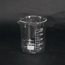 300 мл низкая форма мензурки из боросиликатного стекла для химической лаборатории прозрачная Мензурка утолщенная с носиком 2024 - купить недорого