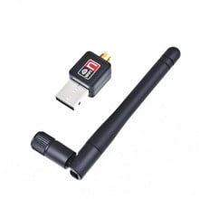 Adaptador wifi inalámbrico USB con antena de 5dB, 150Mbps, LAN, WiFi, tarjeta de red LAN 802.11n/g/b + antena C1 para escritorio 802.11b/g/n 2024 - compra barato