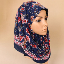 Женский эластичный шарф с цветочным принтом, 180x80 см 2024 - купить недорого