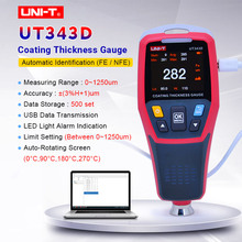 Medidor de espesor UNI-T UT343D, medidor Digital de revestimiento, medidor de espesor de pintura para automóviles, medición FE/NFE con función de datos USB 2024 - compra barato