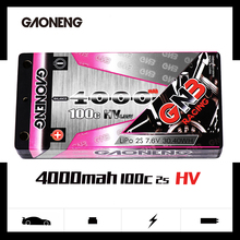 Gaoneng gnb 2s 4000mah 7.6v 100c/200c baixo perfil hardcase shorty hv lipo bateria com 4.0mm deans t xt60 plug para rc barco de carro 2024 - compre barato