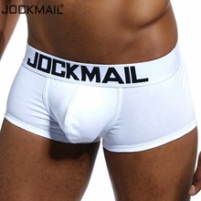 JOCKMAIL Shorts Men Underwear Soft Boxers Cotton Boxer Men Solid Boxer Shorts Plus Size Sexy Mens Underwear Gay Penis Pouch 2024 - buy cheap