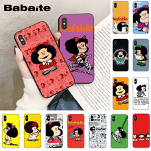 Babaita-capa de celular mafalda para iphone, alta qualidade, iphone 8, 7, 6, 6s, plus, x, xs, max 5 partes, se, xr, 11, 11pro, 11pro, promax 2024 - compre barato