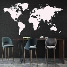 Pegatina de pared mapa del mundo para casa, decoración de sala de estar, calcomanía, decoración de dormitorio, papel tapiz Mural, 106cmX58cm 2024 - compra barato