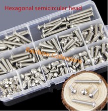 M3/M4/M5/M6 304 Stainless Steel Hexagon Semicircular Head Screws Bicycle Hex Bolts Assortment Kit 2024 - buy cheap