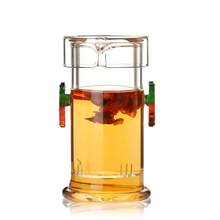Bule de chá de vidro, resistente ao calor, bule de flor kung fu chinês com filtro de chaleira de café, bonito e fácil de bule, de alta qualidade 2024 - compre barato
