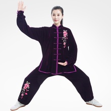 Tai Chi Roupas Outono Inverno 2019 de Veludo Traje Bruce Lee Wing Chun Wushu Tradicional Vestuário Chinês Kung Fu Outfit TA1256 2024 - compre barato