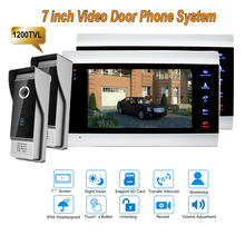 New 7 inch 1200TVL Video Intercom System Door Phone Doorbell With  IP65 wide Angle 110 degree Camera DoorPhone 2v2 2024 - buy cheap