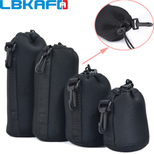 LBKAFA 4pcs/lot Universal Full Size Neoprene Soft Protector Camera Lens Pouch Bag Case For Canon Nikon Sony Camera 2024 - buy cheap