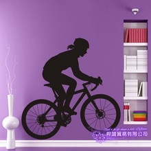 Pegatina de pared de tienda para mujer, Carteles Deportivos personalizados, calcomanías de vinilo para pared, decoración, Mural, ventana de coche, Pegatina de bicicleta 2024 - compra barato