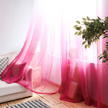 Cortinas dormitorio 75%, cortina de tecido com gradiente de rosa grossa para janela de quarto com função de escurecimento 2024 - compre barato