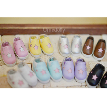 1 Pair Candy Color Lovely Star loafers for OB11, Obitsu 11 1/12 Doll Shoes Accessories 2024 - buy cheap