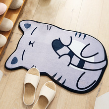 New Cartoon Lovely Dogs Cats Print Carpets Anti-slip Flannel Floor Mat Outdoor Rugs Animal Front Door Mats 50x80cm Kid Bathroom 2024 - buy cheap