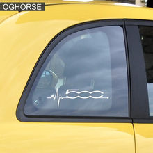 Pegatinas de decoración reflectantes para coche de carreras, accesorios para Fiat 500, 2 uds. 2024 - compra barato