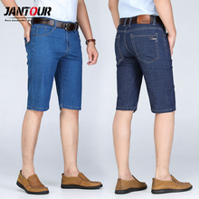 New Summer Fashion Men's Cotton Casual Stretch Cowboy Denim Shorts Men's Straight Short jeans male Large size 28-44 46 2024 - buy cheap