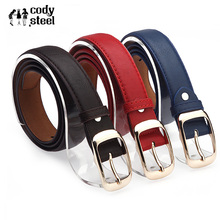 Cody Steel Wholesale PU Leather Female Belt Pin Buckle Black Leopard Belt Strap Waist Women Jeans Pants Belts For Woman 2024 - buy cheap
