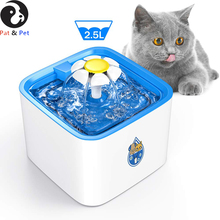 Fonte de água para animais de estimação, fonte eletrônica automática de 2.5 l para animais de estimação, fonte de água para gato, dispensador de água super silencioso para cães e gatos 2024 - compre barato