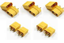 Kit com conector de bateria F04688-5 5x xt90 4.5mm, conector macho e fêmea banhado a ouro, compatível com 90-120a racing + fs 2024 - compre barato