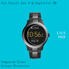 1/3/5 PACK Tempered Glass Protective Film Clear Guard For Fossil Q Explorist HR Gen 4 Screen Protector 2.5D Rounded edge 9H 2024 - buy cheap