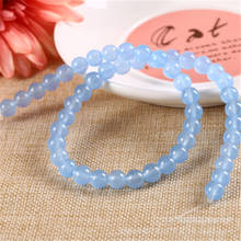 ACLOVEX 1strand/lot Natural Jades Blue Chalcedony Beads 4mm 6mm 8mm 10mm 12mm Round Natural Stone Bead For DIY Jewelry Making 2024 - buy cheap