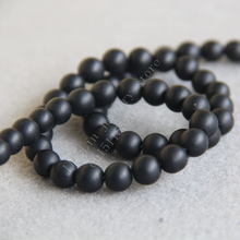 T8699 New 8mm black scrub onyx beads chalcedony round beads,Fit making bracelet&necklace DIY jewelry design wholesale 2024 - buy cheap