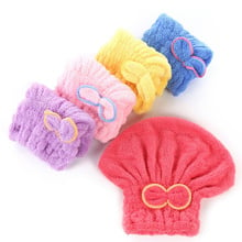 1 Pcs 5 Color Colorful Shower Cap Wrapped Towels Microfiber Bathroom Hats Solid Superfine Quickly Dry Hair Bath 2024 - buy cheap