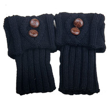 Cuhakci aquecedores de pernas de inverno, meias de bota de crochê, abotoados de lã, toppers de tricô, meias de meias 2024 - compre barato
