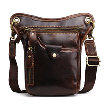 Pochete de couro genuíno, bolsa carteira com cinto e laço de quadril para homens, casual 8898 2024 - compre barato