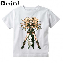 Boys/Girls Danganronpa Logo Printed T Shirt Kids Short Sleeve Tops Children's White T-Shirt 2024 - buy cheap