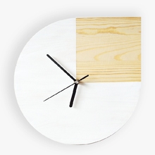 12inch Mute Clocks Creative Table Clock Home Decor Modern Nordic Wood Wall Clock Minimalist Round Hanging Clock 2024 - buy cheap
