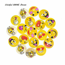 50PCs Wholesale Natural Wooden Buttons Round Smiling Face Design Scrapbooking Sewing Accessories DIY Craft 2 Holes 15mm Dia. 2024 - buy cheap