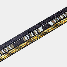 1 Meter Gold Dust Black Yellow Scale 5*2mm Flat Leather Cord Bracelet Jewelry Findings 2024 - buy cheap