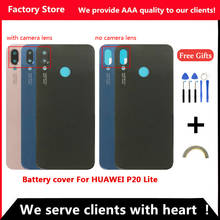 Задняя крышка аккумулятора Q & Y QYJOY для Huawei P20 Lite, чехол для двери HUAWEI P20 Lite, замена корпуса + задняя камера, стеклянный чехол для объектива 2024 - купить недорого