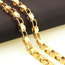 5MM New Arrive 316L Stainless Steel Gold Tone Bicycle Bike Link Chain Mens Womens Necklace Or Bracelet 7-40" Wholesale Jewelry 2024 - buy cheap